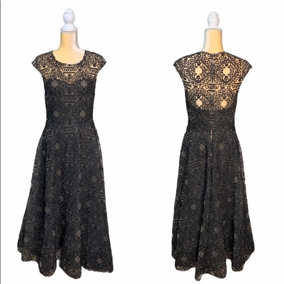 NWT BHLDN Sara Emanuel Presley Dress Black size 6 - Picture 4 of 17